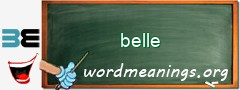 WordMeaning blackboard for belle